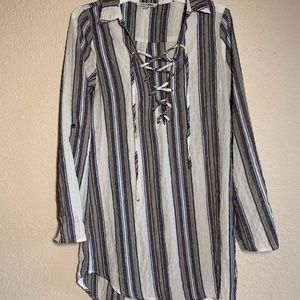 Fashion Nova junta lace up mini dress